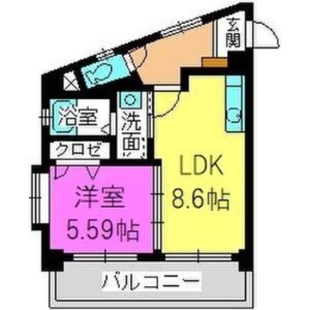 桜坂駅 徒歩25分 6階の物件間取画像